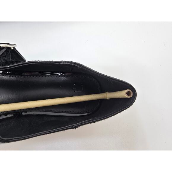 Womens JUSTFAB Flats Emily Black Pointed Toe Slip-On Flats - Picture 7 of 8